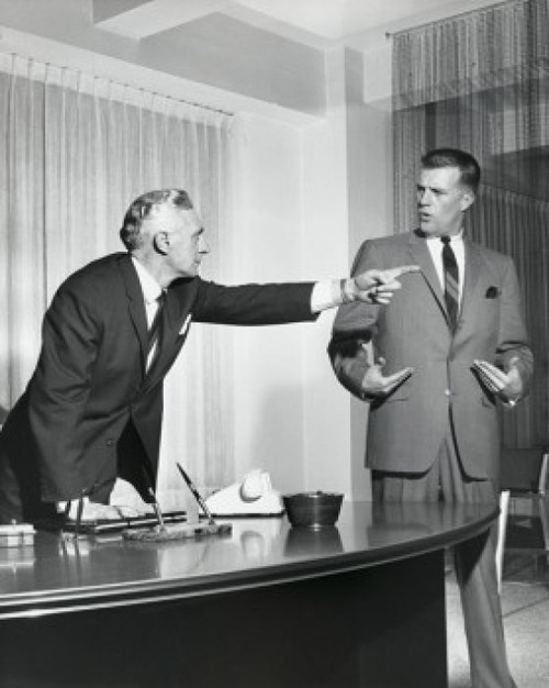 Businessman scolding another businessman Poster Print - Item # VARSAL25548784