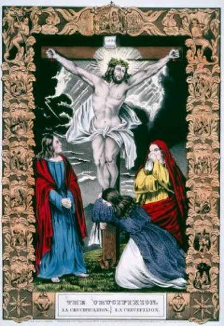 The Crucifixion  Currier and Ives  color lithograph   Washington  D.C.  Library of Congress Poster Print - Item # VARSAL9001228