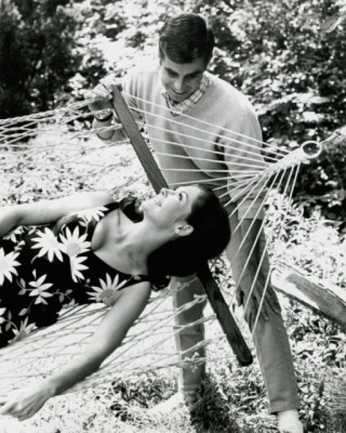 High angle view of a young couple in a garden Poster Print - Item # VARSAL25525115