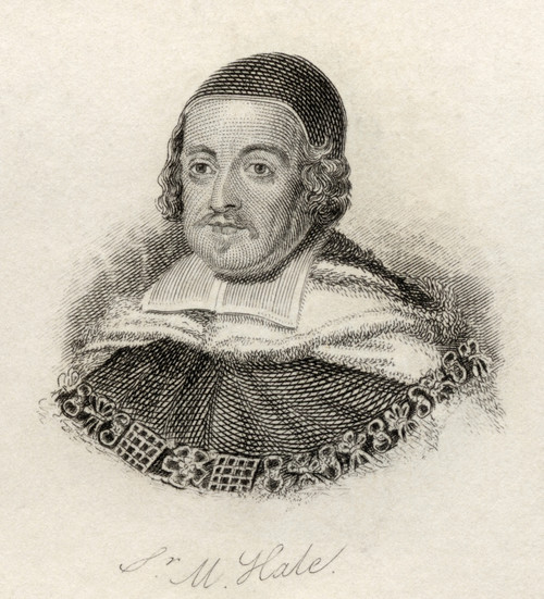 Sir Matthew Hale 1609 - 1676. Lord Chief Justice Of England And Scholar On The History Of English Common Law. From The Book Crabb's Historical Dictionary Published 1825. PosterPrint - Item # VARDPI1856208