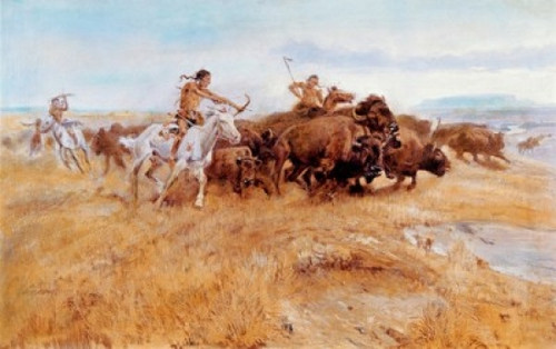 Buffalo Hunt  Charles Marion Russell Poster Print - Item # VARSAL900101558