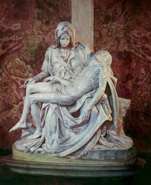 The Pieta C.1498 Michelangelo Buonarroti Marble Sculpture St. Peter's Basilica  Vatican City Poster Print - Item # VARSAL900101888