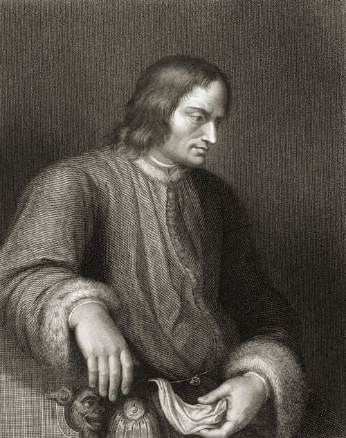 Lorenzo De Medici Aka, Lorenzo The Magnificent,1449-1492. Florentine Statesman, Ruler And Patron Of Arts. From The Book _Gallery Of Portraits? Published London 1833. PosterPrint - Item # VARDPI1858771