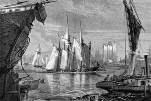 Scene On The East River Artist Unknown Etching Poster Print - Item # VARSAL9001064