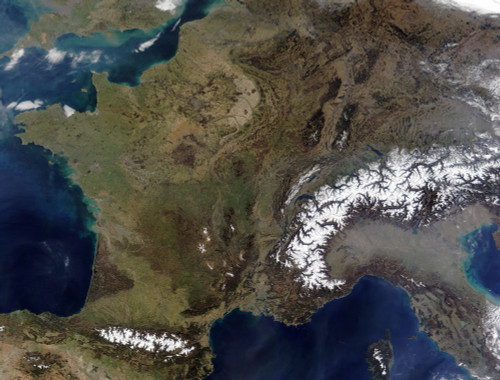 Satellite view of Western Europe Poster Print - Item # VARPSTSTK200395S