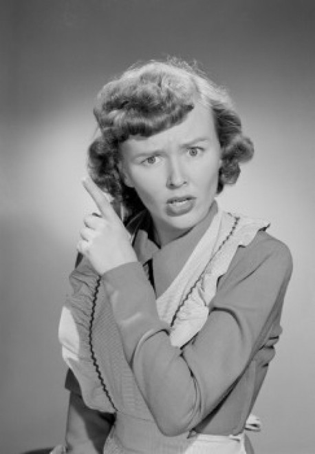 Portrait of young woman gesturing Poster Print - Item # VARSAL255419079