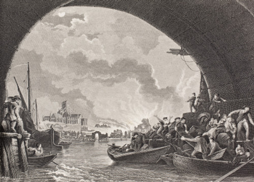The Great Fire Of London 1666. From The Book Gallery Of Historical Portraits Published C.1880. PosterPrint - Item # VARDPI1856162