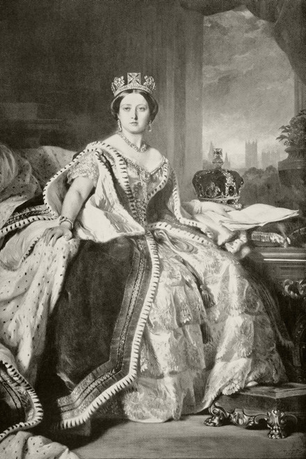 Queen Victoria 1819 To 1901. After A Painting By F. Winterhalter, Done In 1859. From The Book Buckingham Palace, It's Furniture, Decoration And History By H. Clifford Smith, Published 1931. PosterPrint - Item # VARDPI1872421