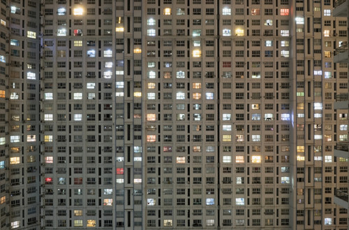 Apartment Block At Night, Typical Accomodation PosterPrint - Item # VARDPI1930891