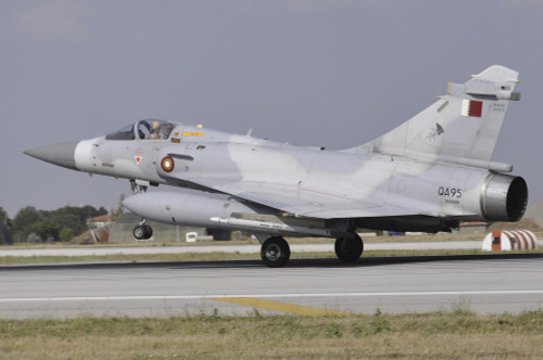 A Dassault Mirage 2000-5EDA of the Qatar Emiri Air Force, landing at Konya Air Base, Turkey, during Exercise Anatolian Eagle 2014 Poster Print - Item # VARPSTGRC100066M
