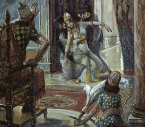 Esther before Ahasuerus   James J. Tissot   Jewish Museum  New York Poster Print - Item # VARSAL999518