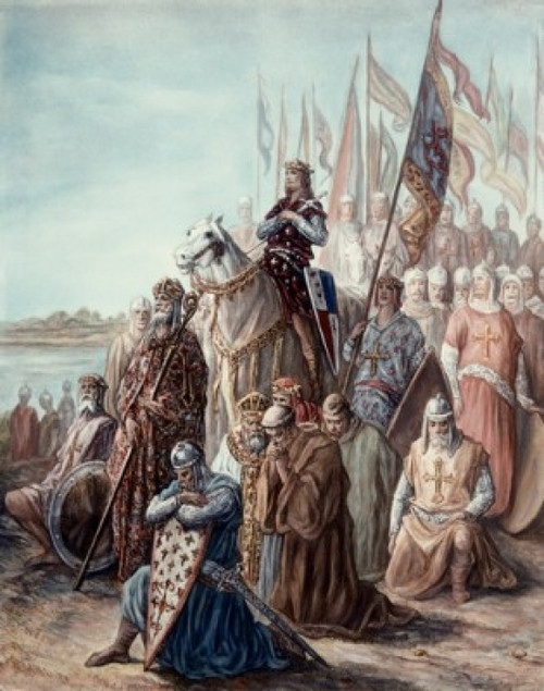 King Louis IX Before Damietta During His First Crusade In 1249 Solid-Faced  Canvas Print