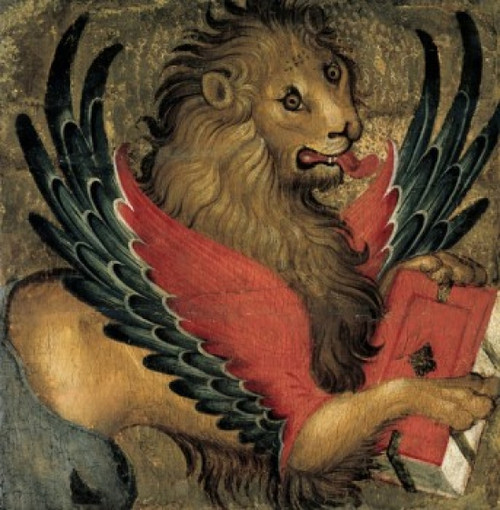 Lion in Majesty   Michele Giambono   Oil on Wood Panel   Correr Civic Museum  Venice Poster Print - Item # VARSAL263337