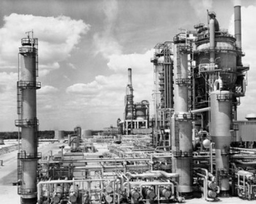 Smoke stacks in an oil refinery  Tidewater Oil Company  Delaware  USA Poster Print - Item # VARSAL25518781