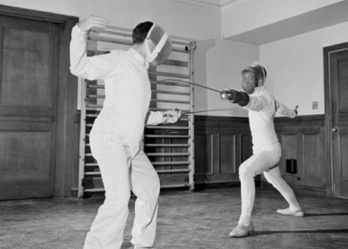 Two fencers fighting Poster Print - Item # VARSAL255420121