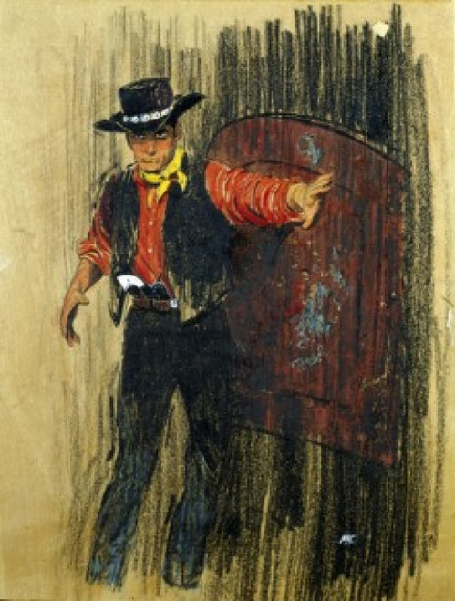 Cowboy entering saloon Poster Print - Item # VARSAL902136643
