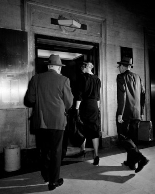 Office workers entering lift Poster Print - Item # VARSAL255416362