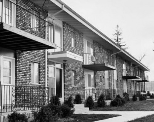 Low angle view of apartments in a city Poster Print - Item # VARSAL25532415