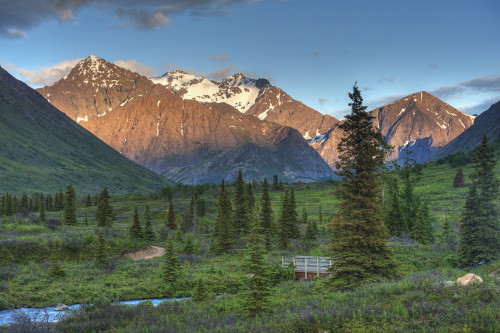 South Fork near Eagle River at sunset on a summer day in South Central Alaska. PosterPrint - Item # VARDPI12288649