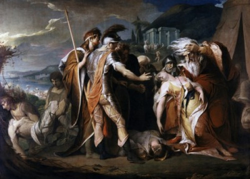 King Lear Weeping over the Body of Cordelia  James Barry Poster Print