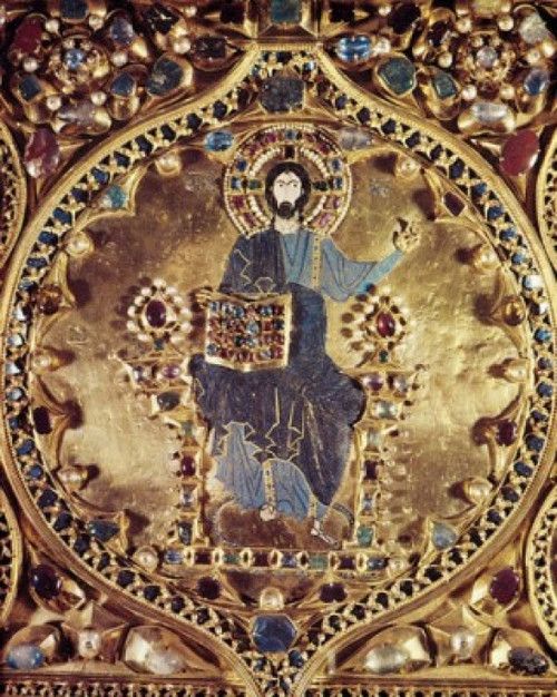 Jesus - 12th C. Jeweled Book   12TH C.  Artist Unknown Poster Print - Item # VARSAL900100298