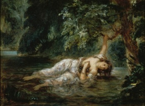 Death of Ophelia   1844   Eugene Delacroix  Musee du Louvre  Paris  Poster Print - Item # VARSAL11581009