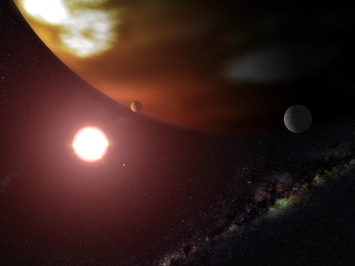 A gas giant planet orbiting a red dwarf star Poster Print - Item # VARPSTSTK201499S