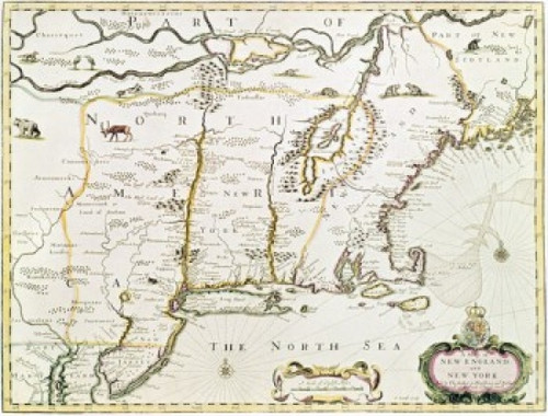 New England and New York  1676  Maps Poster Print - Item # VARSAL3810490747