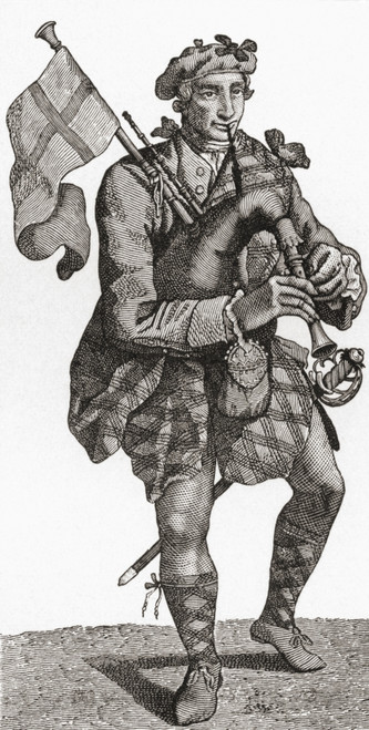 A Piper In The Highland Regiment In The 18Th Century. From The Book Short History Of The English People By J.R. Green, Published London 1893 PosterPrint - Item # VARDPI1877993