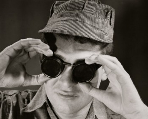 Close-up of a man wearing protective eyewear Poster Print - Item # VARSAL25518562