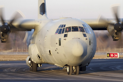 A Lockheed Martin C-130J-30 Hercules of the Italian Air Force at Turin Airport, Italy Poster Print - Item # VARPSTNCT100073M