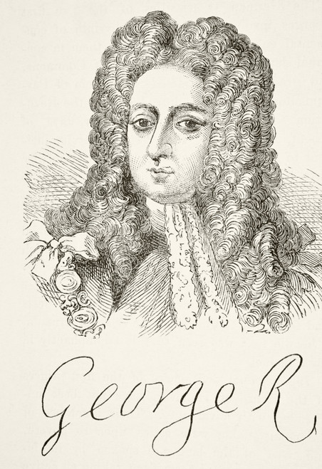 King George I Of England 1660 To 1727. His Portrait And Signature. From The National And Domestic History Of England By William Aubrey Published London Circa 1890 PosterPrint - Item # VARDPI1856328