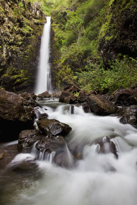 Hawaii, Maui, Kaupo, A sunny view of Alalele Falls. PosterPrint - Item # VARDPI2116647