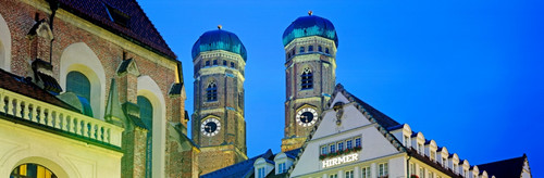 Low angle view of the Cathedral of Our Lady, Munich, Bavaria, Germany Poster Print