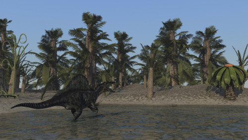 Spinosaurus hunting for food in prehistoric waters Poster Print - Item # VARPSTKVA600076P