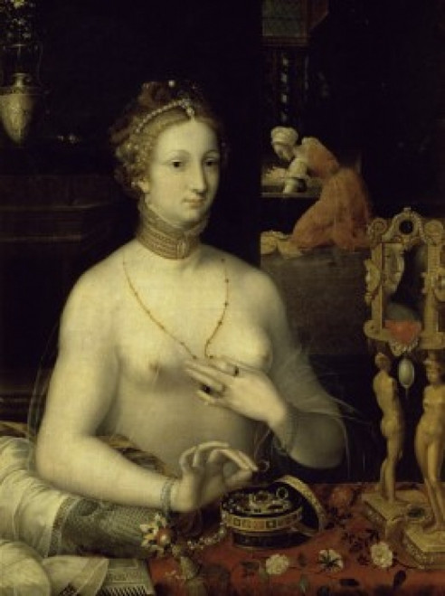 Lady at Her Dressing Table     School of Fontainebleau.   Musee des Beaux-Arts  Dijon  Poster Print - Item # VARSAL11582127 Lady at Her Dressing Table     School of Fontainebleau.   Musee des Beaux-Arts  Dijon  Poster Print - Item # VARSAL11582127