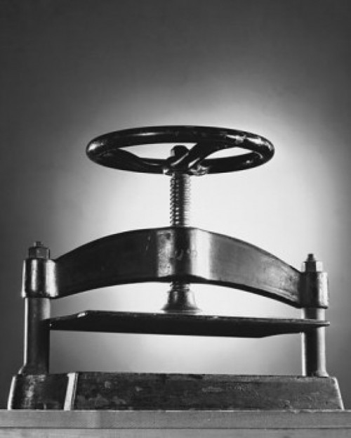 Close-up of a press Poster Print - Item # VARSAL25549775