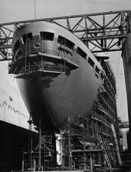 Low angle view of a passenger ship in a shipyard  Genoa  Italy Poster Print - Item # VARSAL25533992