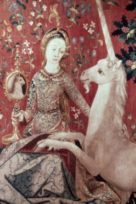 Lady and The Unicorn Sense of Sight 15th Century Tapestry Musee