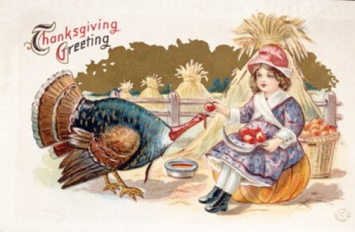 Thanksgiving Greeting  Nostalgia Cards Poster Print - Item # VARSAL9801043