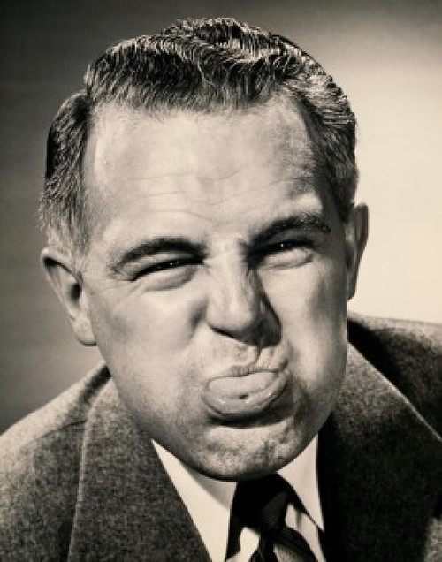 Close-up of a businessman making a face Poster Print - Item # VARSAL2553071