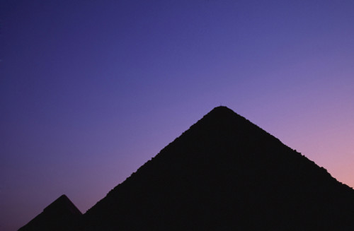 Pyramids In Silhouette,Giza,Egypt PosterPrint - Item # VARDPI1904234