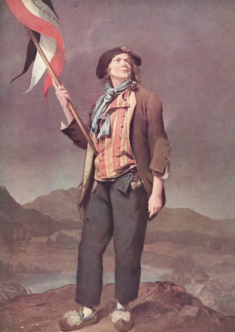 The French Singer Chenard In The Costume Of A Sans-Culotte, Flag Bearer At The Festival Of Liberty De La Savoie, 14Th October 1792. After The Painitng By Louis Leopold Boilly. From A Contemporary Print. PosterPrint - Item # VARDPI2333990