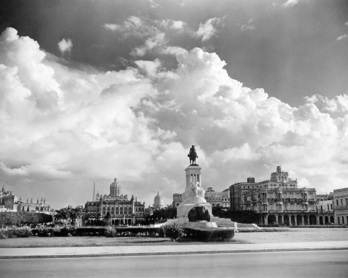 1930s-1940s Skyline Of Monument To Maxima Gomez In Center Dramatic Sky Clouds Havana Cuba Print By Vintage Collection - Item # VARPPI178741