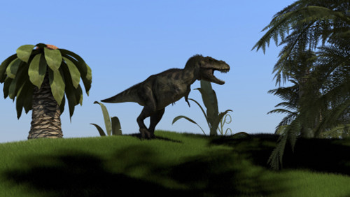 Tyrannosaurus Rex hunting in an open field Poster Print - Item # VARPSTKVA600089P