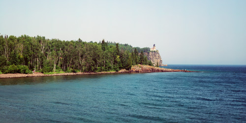 Lighthouse on a cliff, Split Rock Lighthouse, Lake Superior, Minnesota, USA Poster Print - Item # VARPPI155177