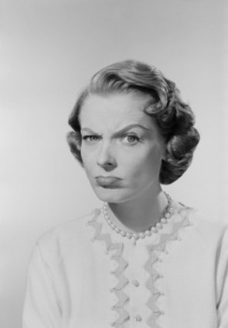 Studio portrait of young woman with facial expression Poster Print - Item # VARSAL255422852