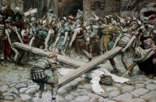 Simon the Cyrenian  Compelled to Bear the Cross  James Tissot Poster Print - Item # VARSAL9999281