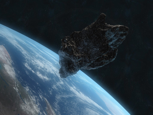 Asteroid in front of the Earth Poster Print - Item # VARPSTKAU100014S