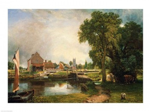Dedham Lock and Mill  1820 Poster Print by John Constable (24 x 18) - Item # BALBAL8312